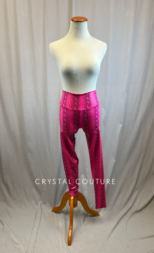 *Brand New* Hot Pink Snakeskin High Waisted Legging