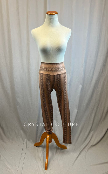 *Brand New* Apricot Snakeskin High Waisted Legging
