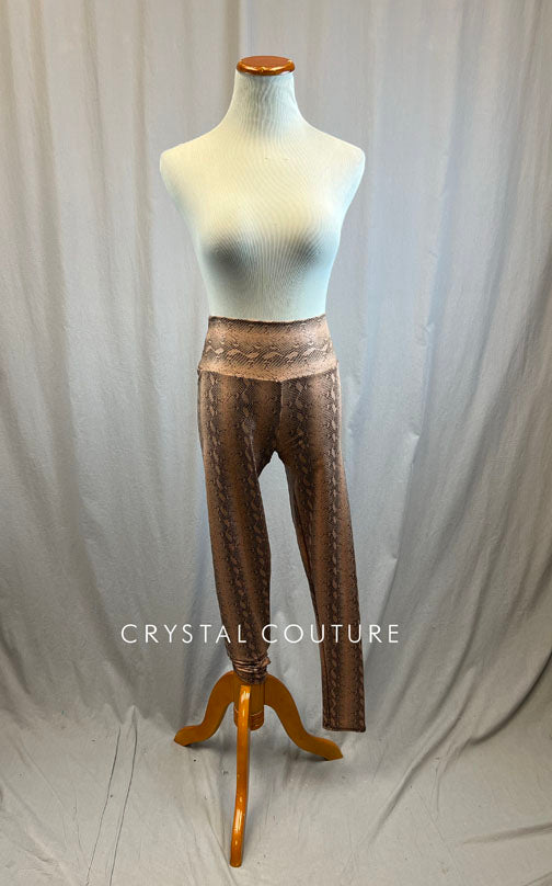 *Brand New* Apricot Snakeskin High Waisted Legging