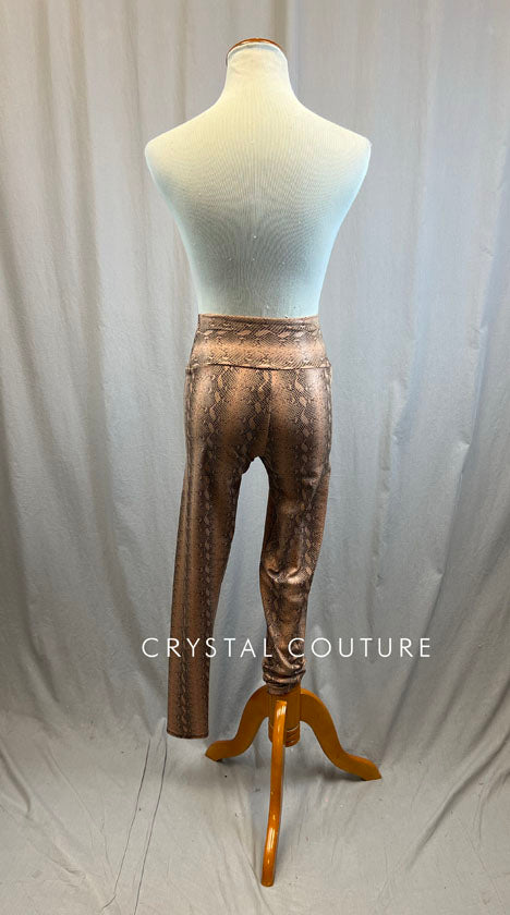 *Brand New* Apricot Snakeskin High Waisted Legging