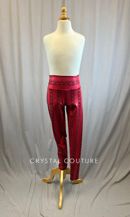 *Brand New* Red Snakeskin High Waisted Legging