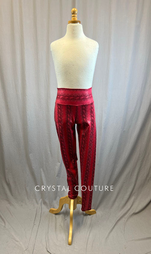 *Brand New* Red Snakeskin High Waisted Legging