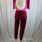 *Brand New* Pink and Maroon Unitard with Quarter Sleeves