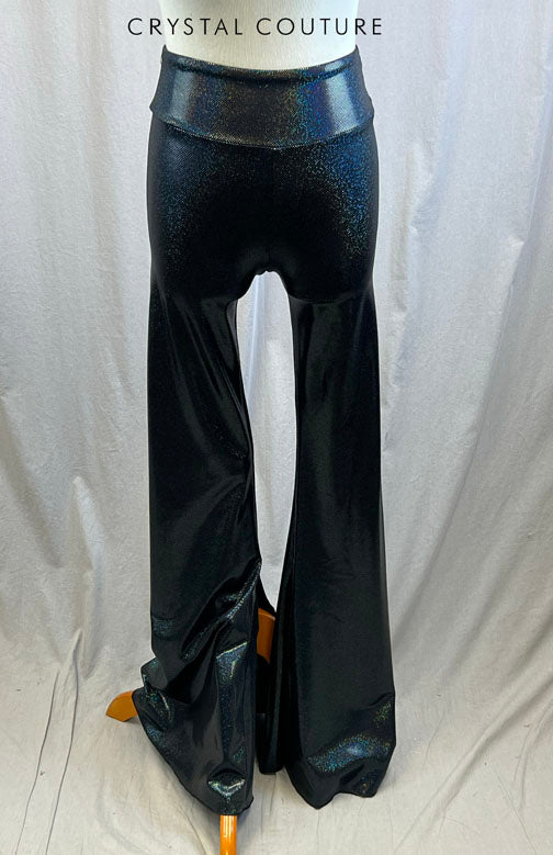 *Brand New* Black Metallic High Waisted Flare Pants