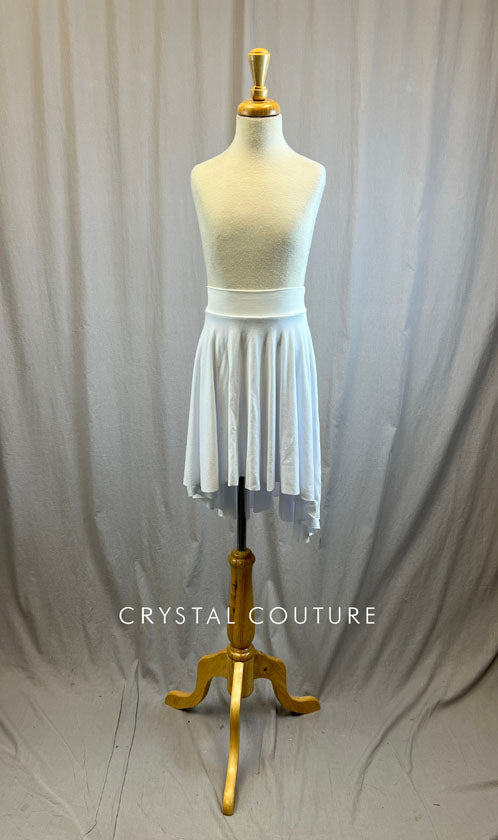 *Brand New* White High Waisted High to Low Cotton Skirt