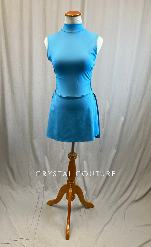 *Brand New* Sky Blue High Neck Dress with Open Back