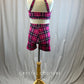 *Brand New* Pink/Purple/Black Plaid Biketard