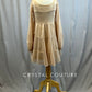 *Brand New* Metallic Gold Overlay Dress with Detached Gold Satin Slit Dress