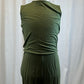 *Brand New* Olive Green Cotton Unitard with Side Slit Jogger Bottoms