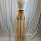 *Brand New* Metallic Rose Gold Maxi Skirt With Double Slit