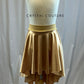 *Brand New* Gold satin high/low skirt with built in briefs