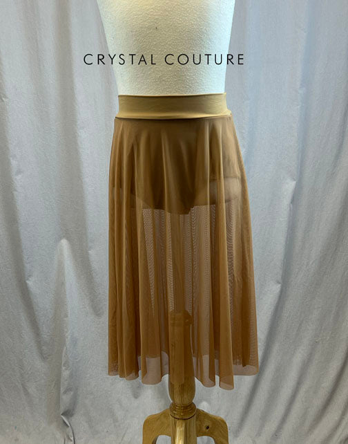 *Brand New* Dark khaki high slit mesh skirt