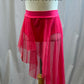 *Brand New* Hot Pink High/Low Polka Dot Mesh Skirt