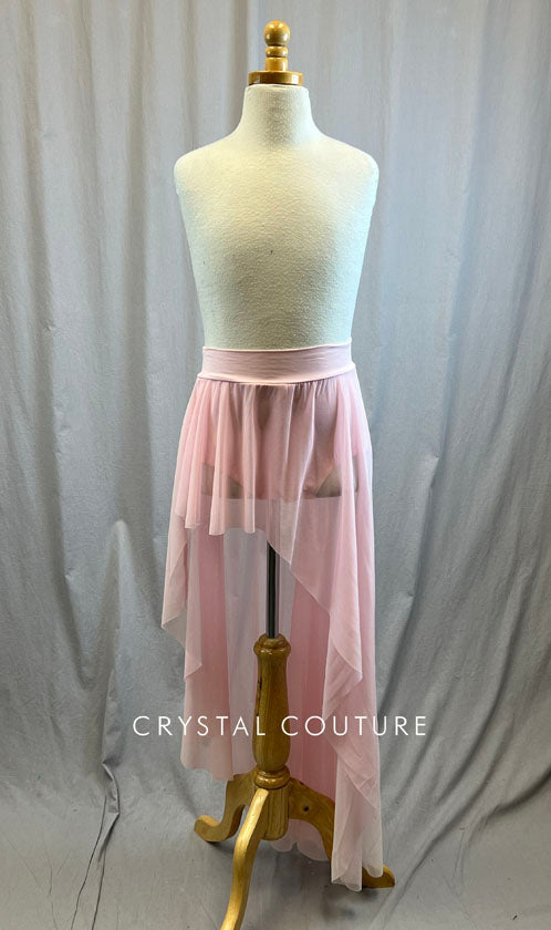 *Brand New* Light Pink High/Low Long Mesh Skirt
