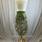 *Brand New* Moss Green Floral Asymmetrical Mesh Skirt