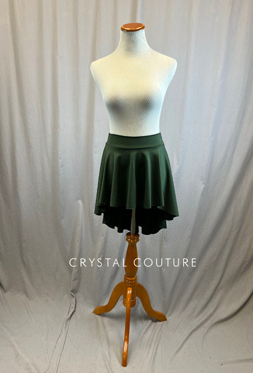 *Brand New* Olive Green Asymmetrical Lycra Skirt