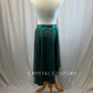 *Brand New* Metallic Dark Green Hi/Low Lycra Skirt