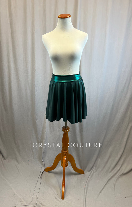 *Brand New* Metallic Dark Green Full Circle Skirt