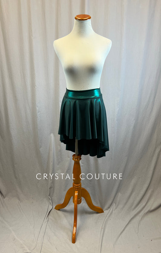 *Brand New* Metallic Dark Green Asymmetrical Skirt