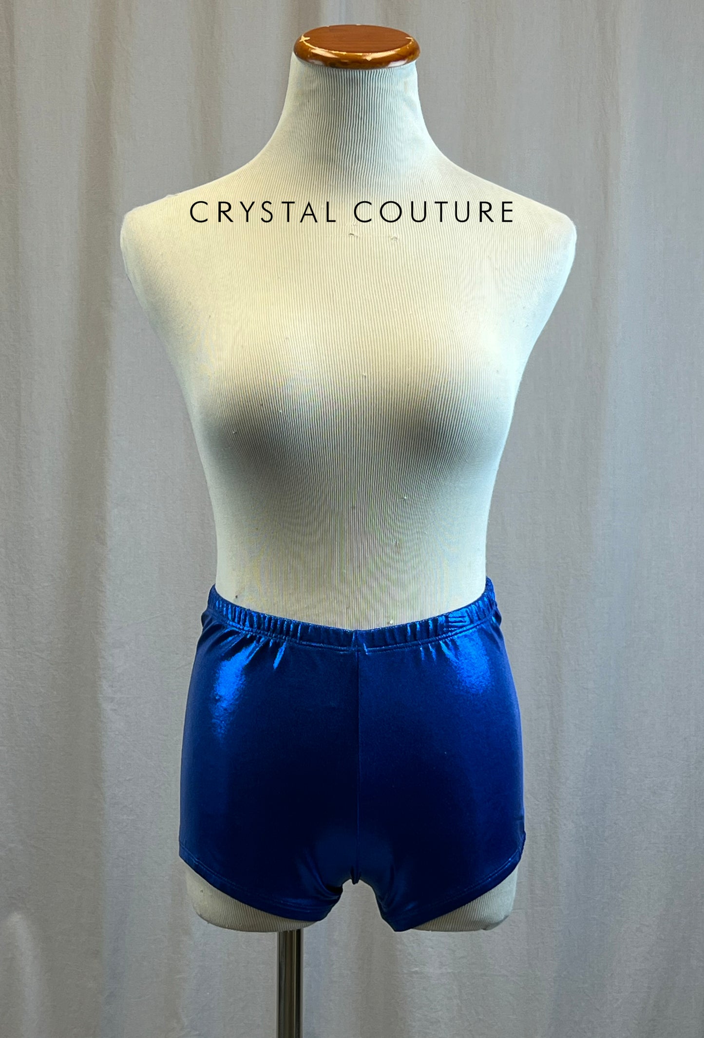 *Brand New* Royal Blue Metallic High Waist Booty Shorts