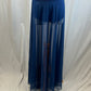 *Brand New* Navy Blue Long Mesh High Slit Skirt