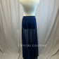 *Brand New* Navy Blue Long Mesh High Slit Skirt