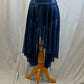 *Brand New* Navy Blue Matte Metallic Long Asymmetrical Skirt