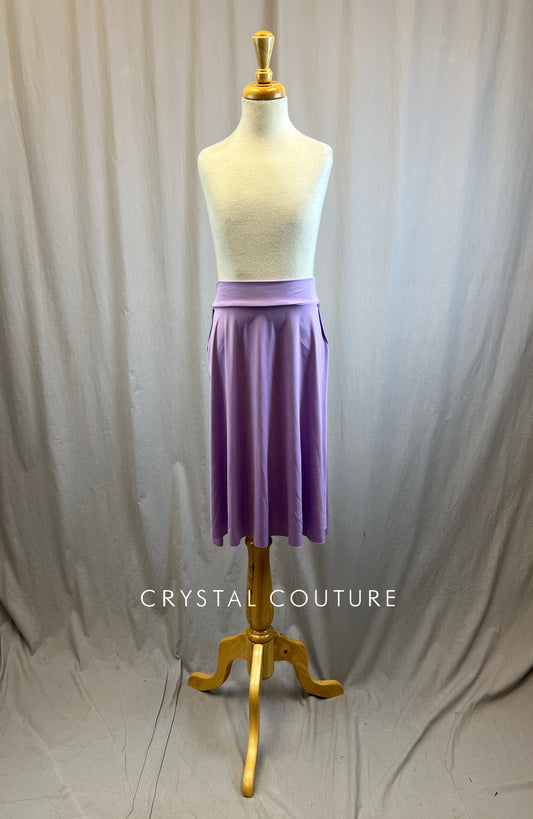*Brand New* Lavender Lycra High Slit Skirt