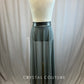 *Brand New* Metallic Grey Briefs with Long High Slit Mesh Skirt