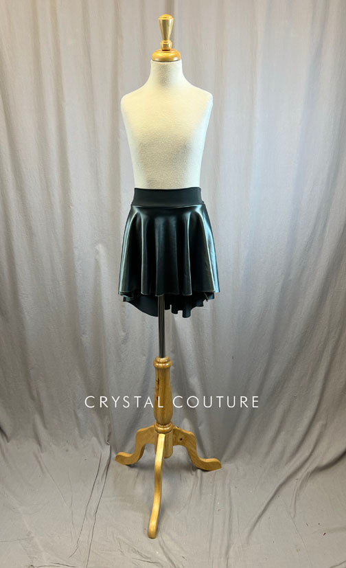 *Brand New* Charcoal Asymmetrical Satin Skirt