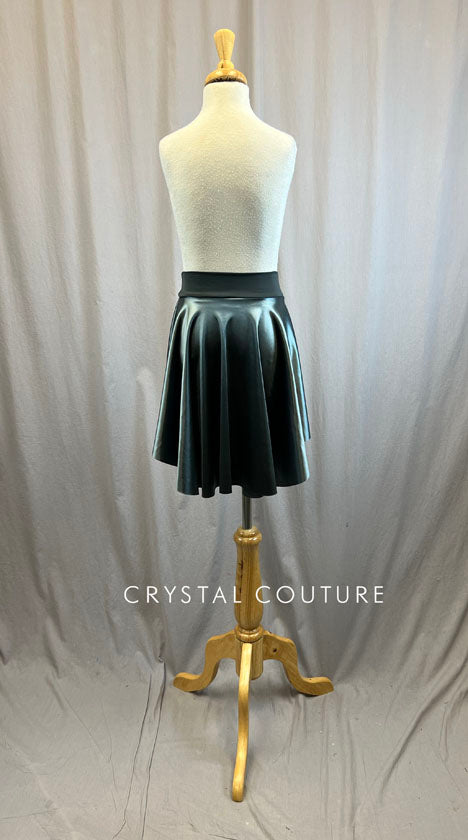 *Brand New* Charcoal Asymmetrical Satin Skirt