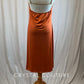 Burnt Orange Scoop Neck High Slit Dress