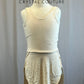 Ivory Leotard with Attached Skirt