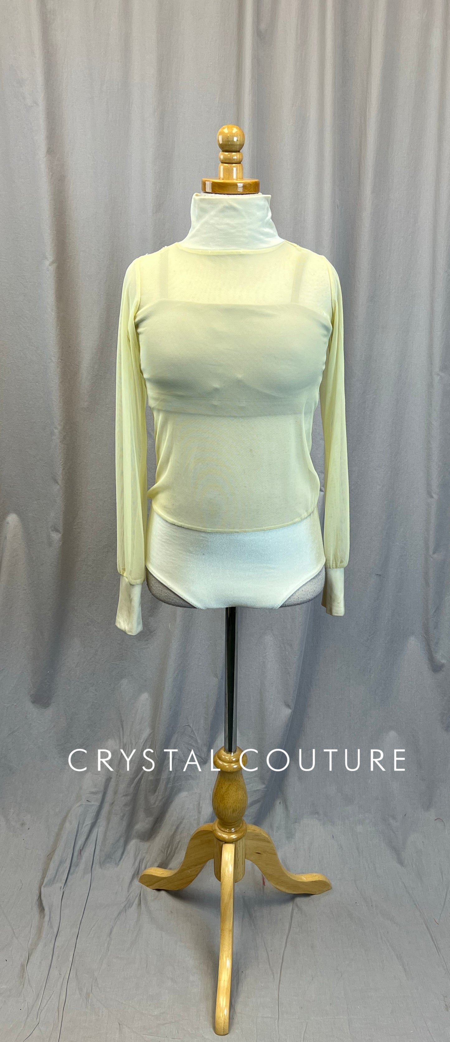 Ivory Mesh and Lycra Leotard