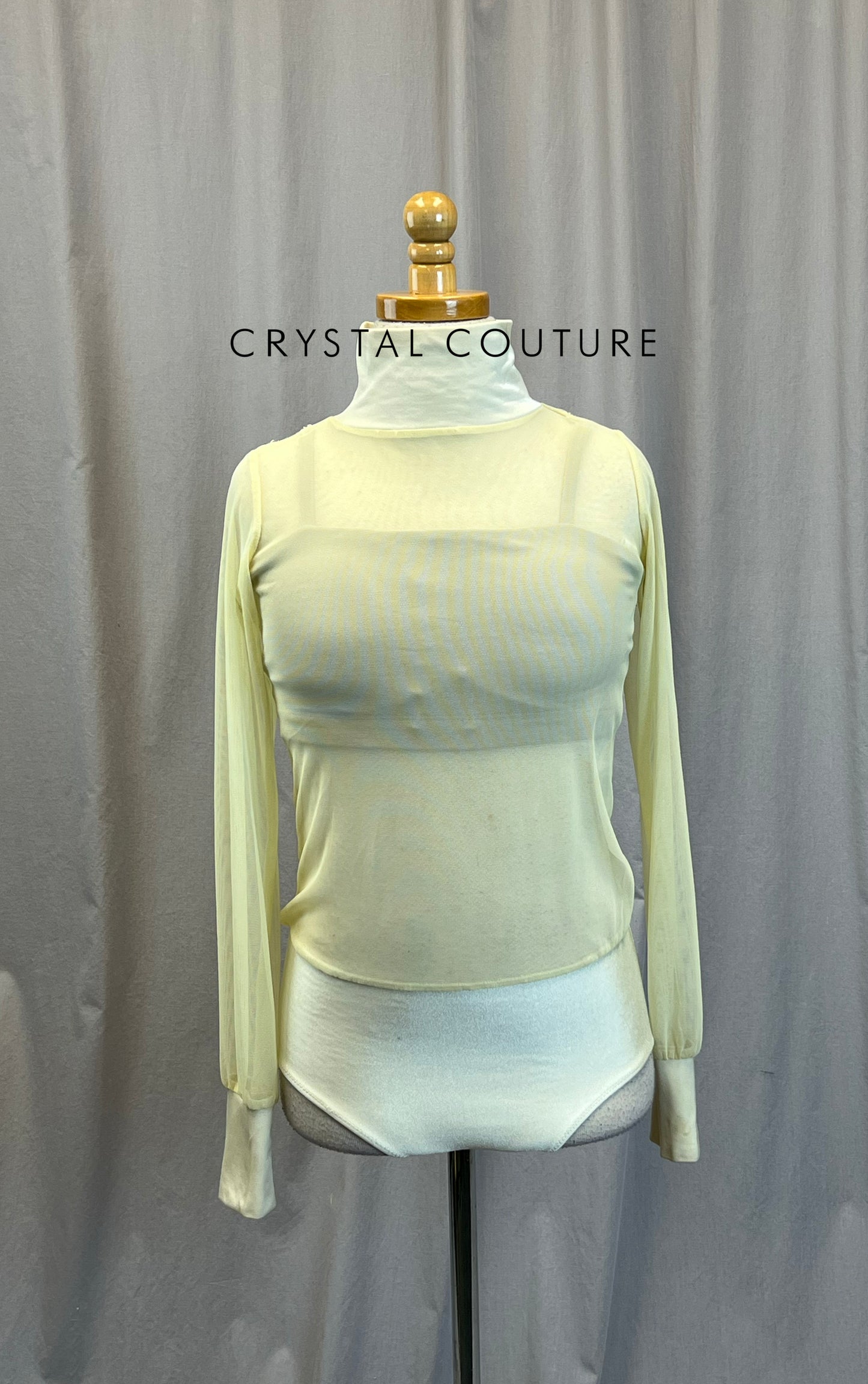 Ivory Mesh and Lycra Leotard