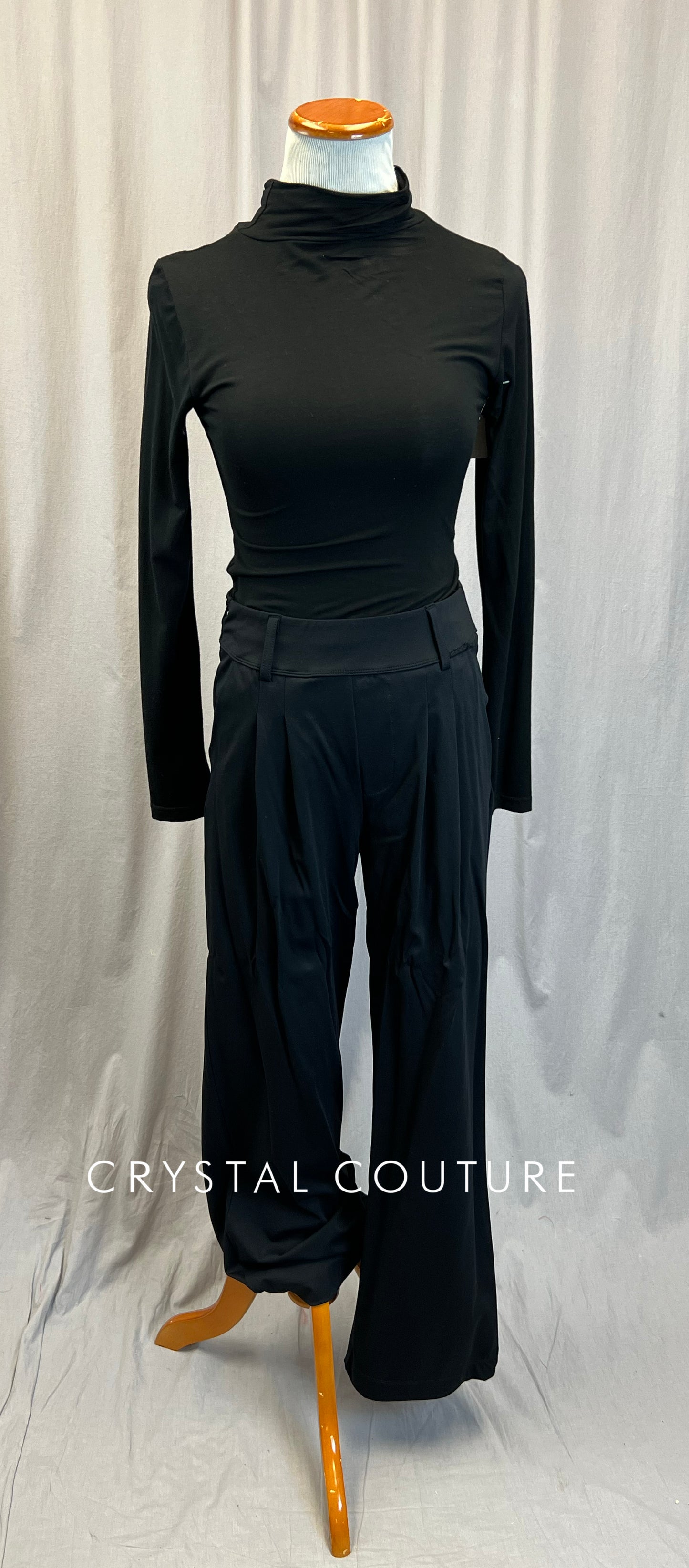 Black Leotard and Dance Dress Pant Costume
