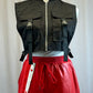 Black and Red Hip Hop Costume with Vest