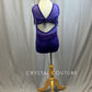 Grape Purple Lycra and Mesh Leotard with Sequins