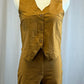 Dark Khaki Two Piece Vest and Pants Set