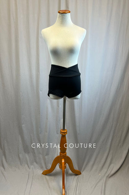 *Brand New* High Criss Cross Waist Black Booty Shorts