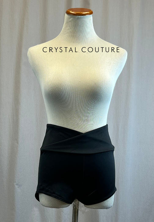 *Brand New* High Criss Cross Waist Black Booty Shorts