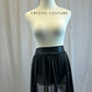 *Brand New* Long Matte Metallic Black Mesh Asymmetrical Skirt