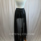 *Brand New* Long Matte Metallic Black Mesh Asymmetrical Skirt