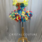 Yellow, Red, Blue Feather Tutu Dress -Rhinestones and Accessories