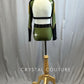 Army Green, Black, Gold Military Style with Decorative Spike and Tassel Shoulder Pads -Rhinestones and Hairpiece