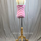 Pink and White Chevron Swimsuit -Rhinestones and Accessories
