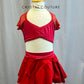 Red Two Piece Skirt Set -Accessories
