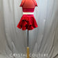 Red Two Piece Skirt Set -Accessories