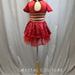 Metallic Red Zsa Zsa Two Piece Skirt Set -Accessories