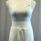 White Mock Neck Pleather Leotard and Pant Set
